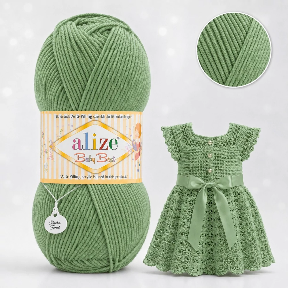 Alize Baby Best - 954 - Olíva zöld