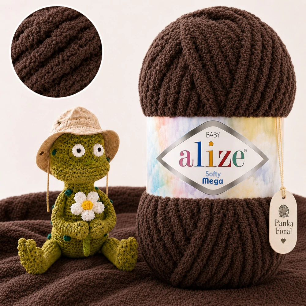 Alize Softy Mega - 493 - Sötétbarna