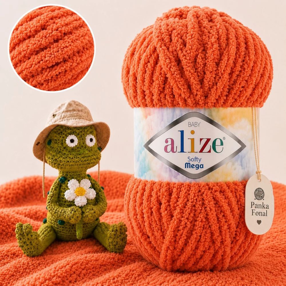 Alize Softy Mega - 691 - Kadmium narancs