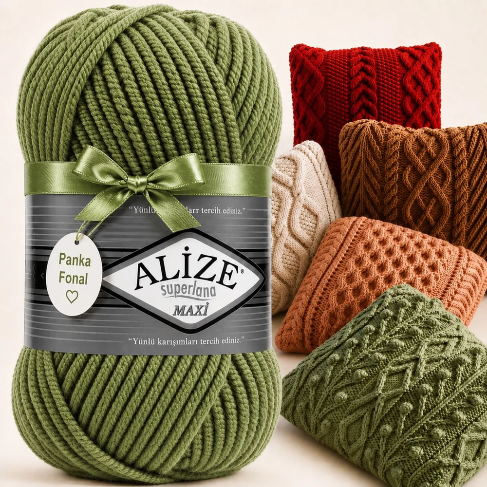 Alize Superlana Maxi Olíva zöld - 620 -