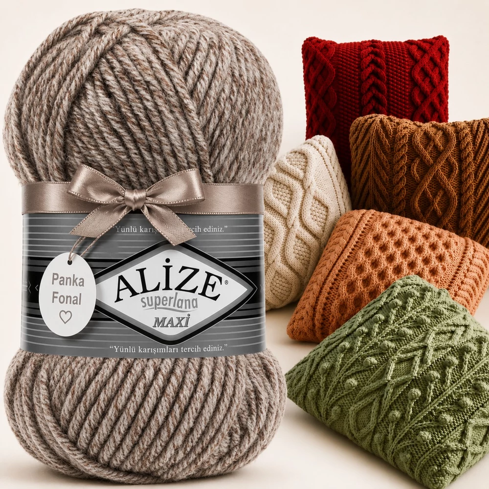 Alize Superlana Maxi Barna-krém melange - 803 -