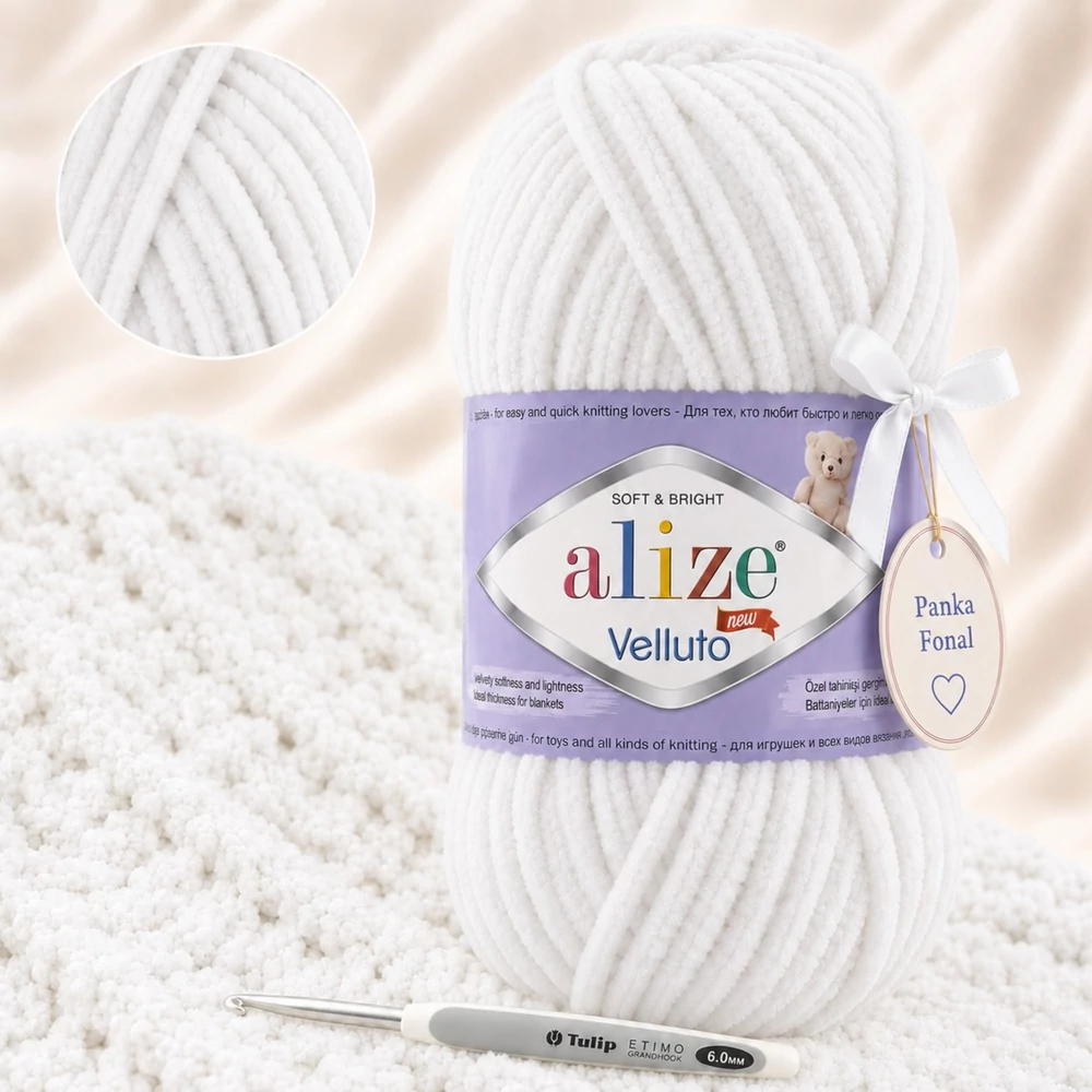 Alize Velluto Hófehér - 55 -