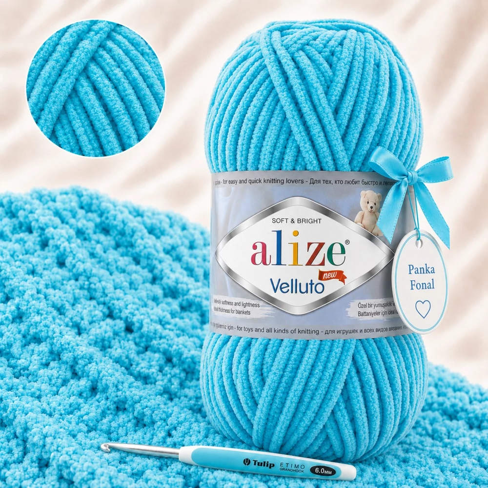 Alize Velluto Türkizkék - 16 -