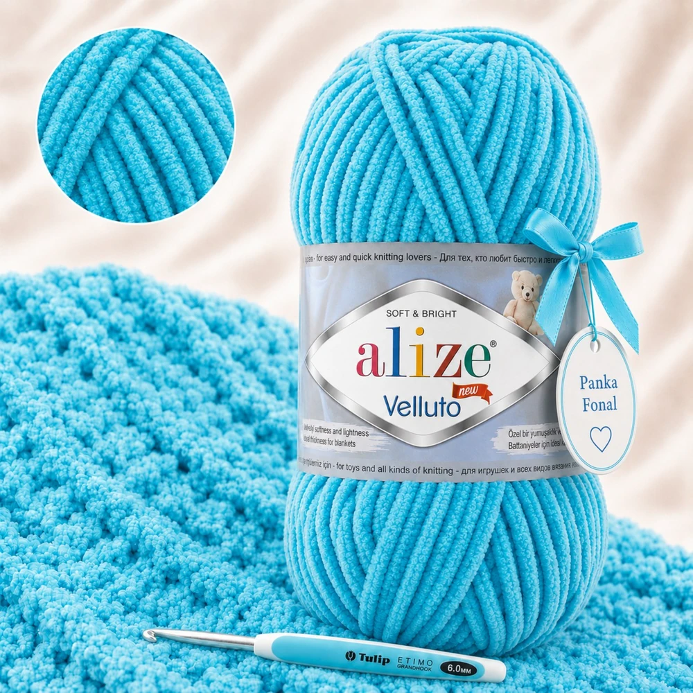 Alize Velluto Türkizkék - 16 -