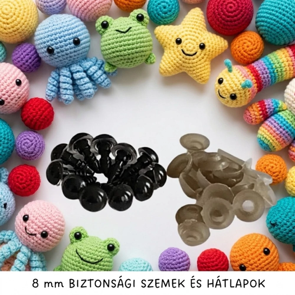 Biztonsági szem 8 mm - átlátszó -