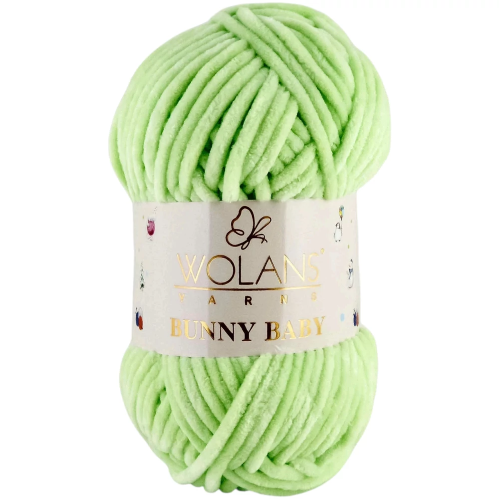 Wolans Bunny Baby zsenília, plüss fonal Lime színű 100-47