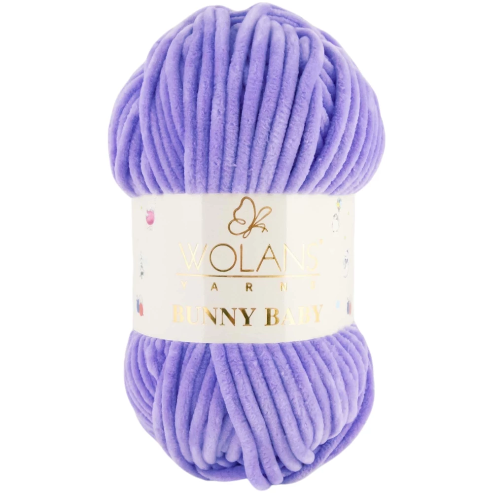 Wolans Bunny Baby zsenília, plüss fonal Viola színű 100-55