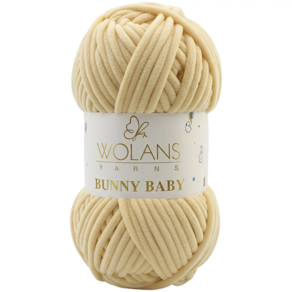 Wolans Bunny Baby zsenília, plüss fonal  Kekszpuszi színű 100-80