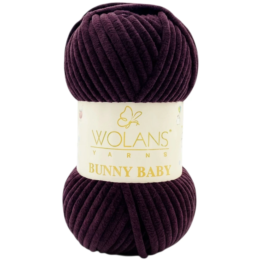 Wolans Bunny Baby zsenília, plüss fonal  Szilvapuszi színű 100-93