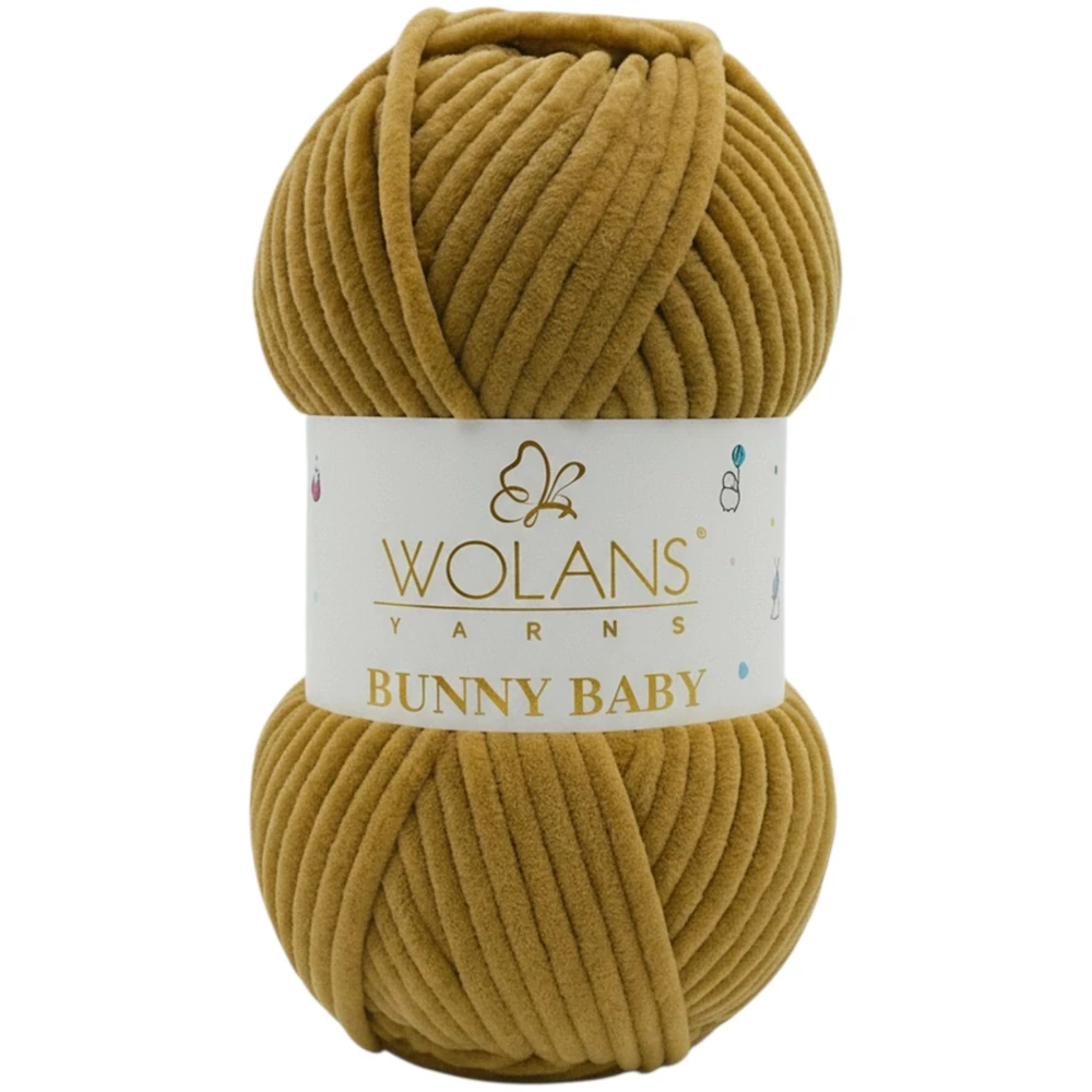Wolans Bunny Baby zsenília, plüss fonal  Karamellálom színű 100-97