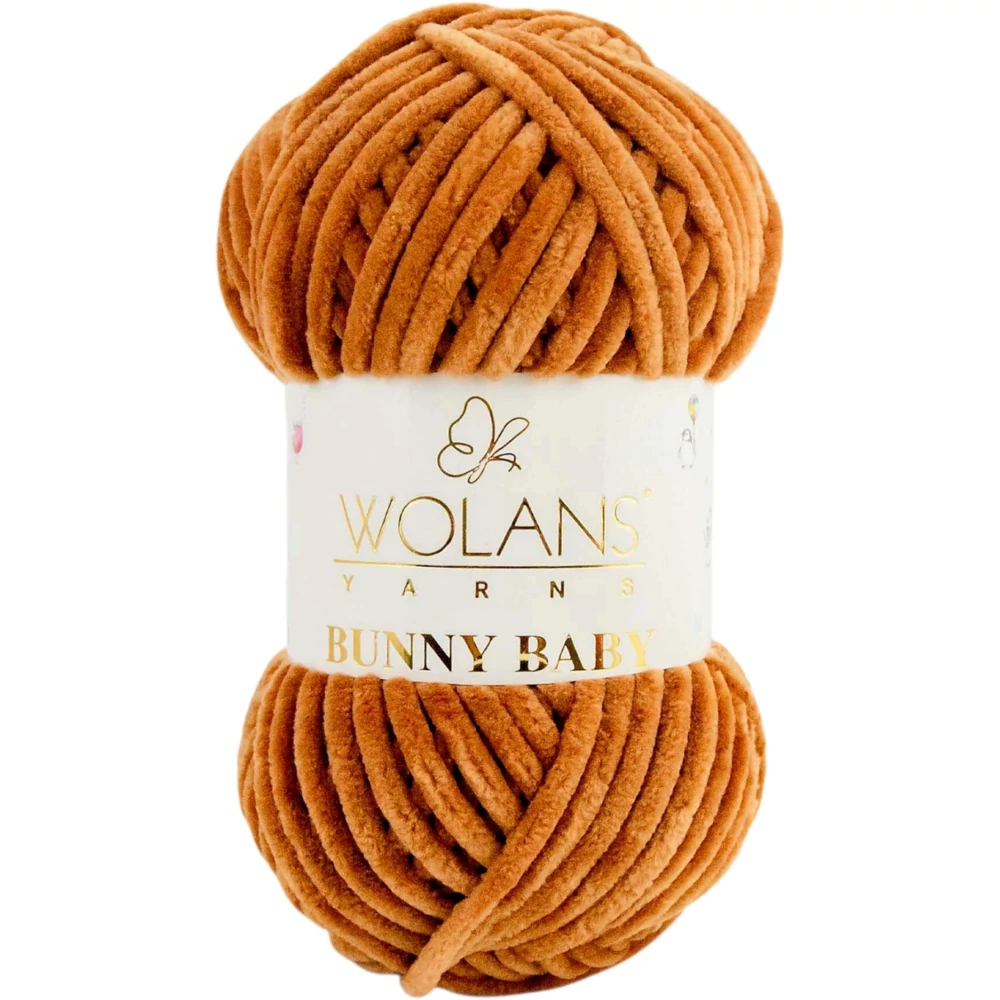 Wolans Bunny Baby zsenília, plüss fonal  Cseresznyefa színű - 100-19 -