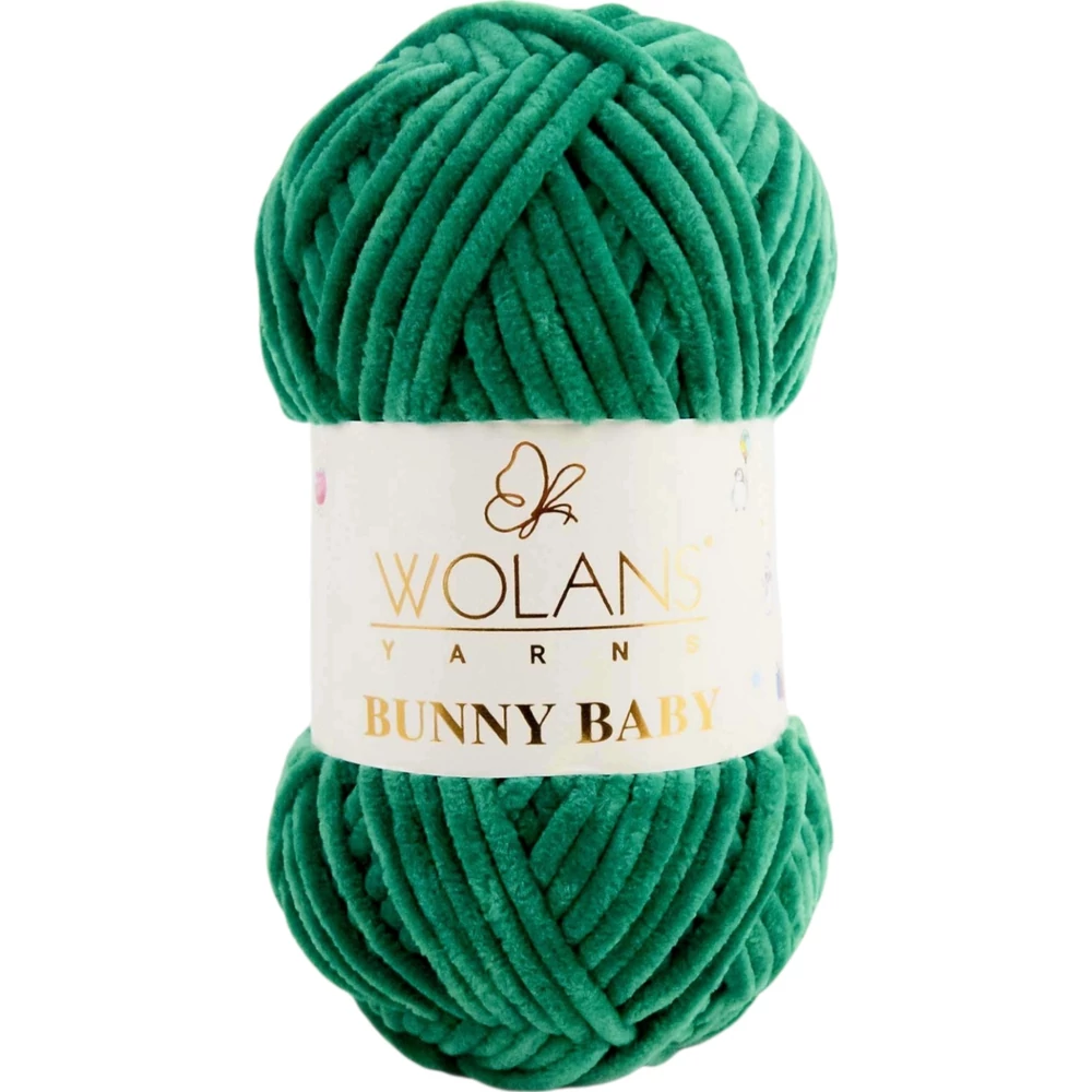 Wolans Bunny Baby zsenília, plüss fonal  Karácsony zöld színű 100-26