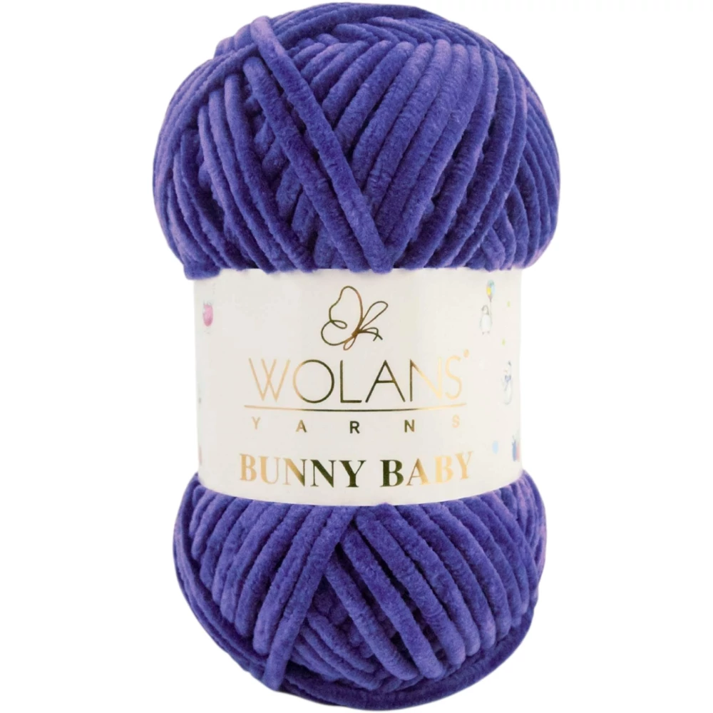 Wolans Bunny Baby zsenília, plüss fonal  Püspöklila színű 100-16
