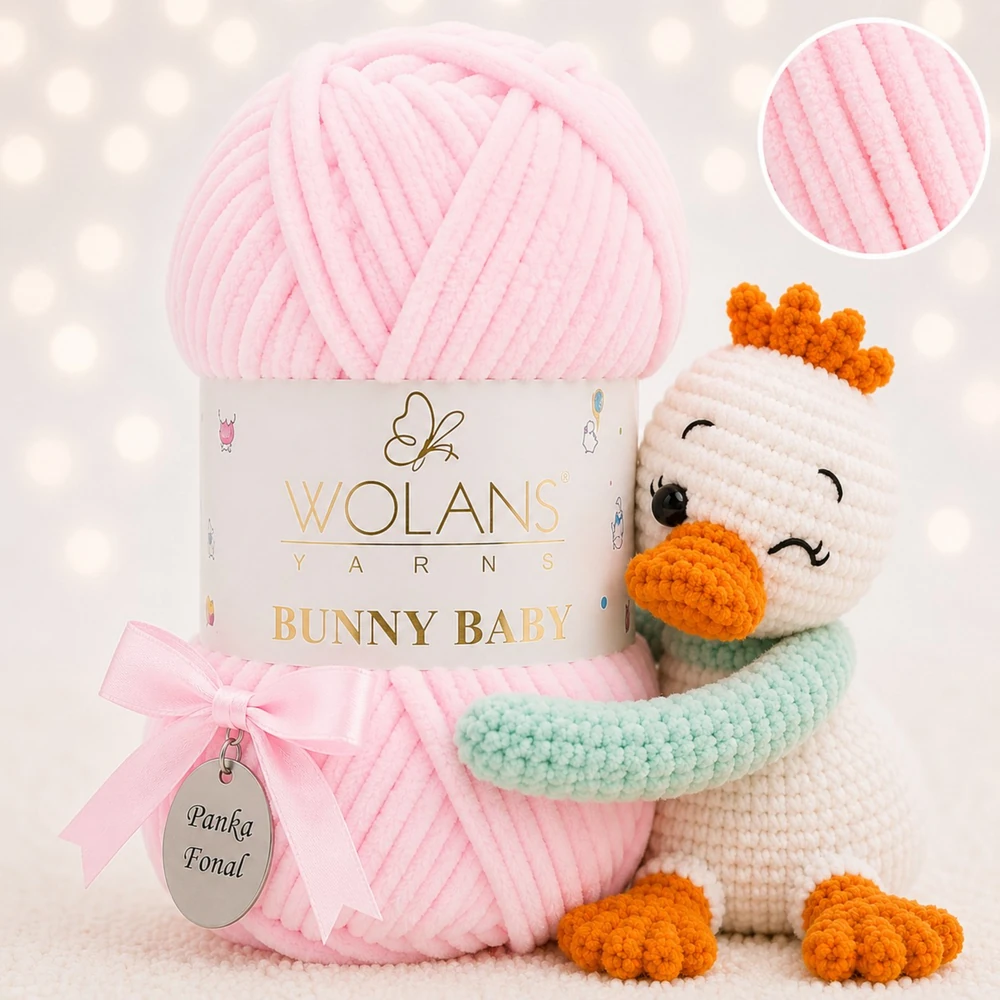 Wolans Bunny Baby zsenília, plüss fonal  Leánder színű 100-05