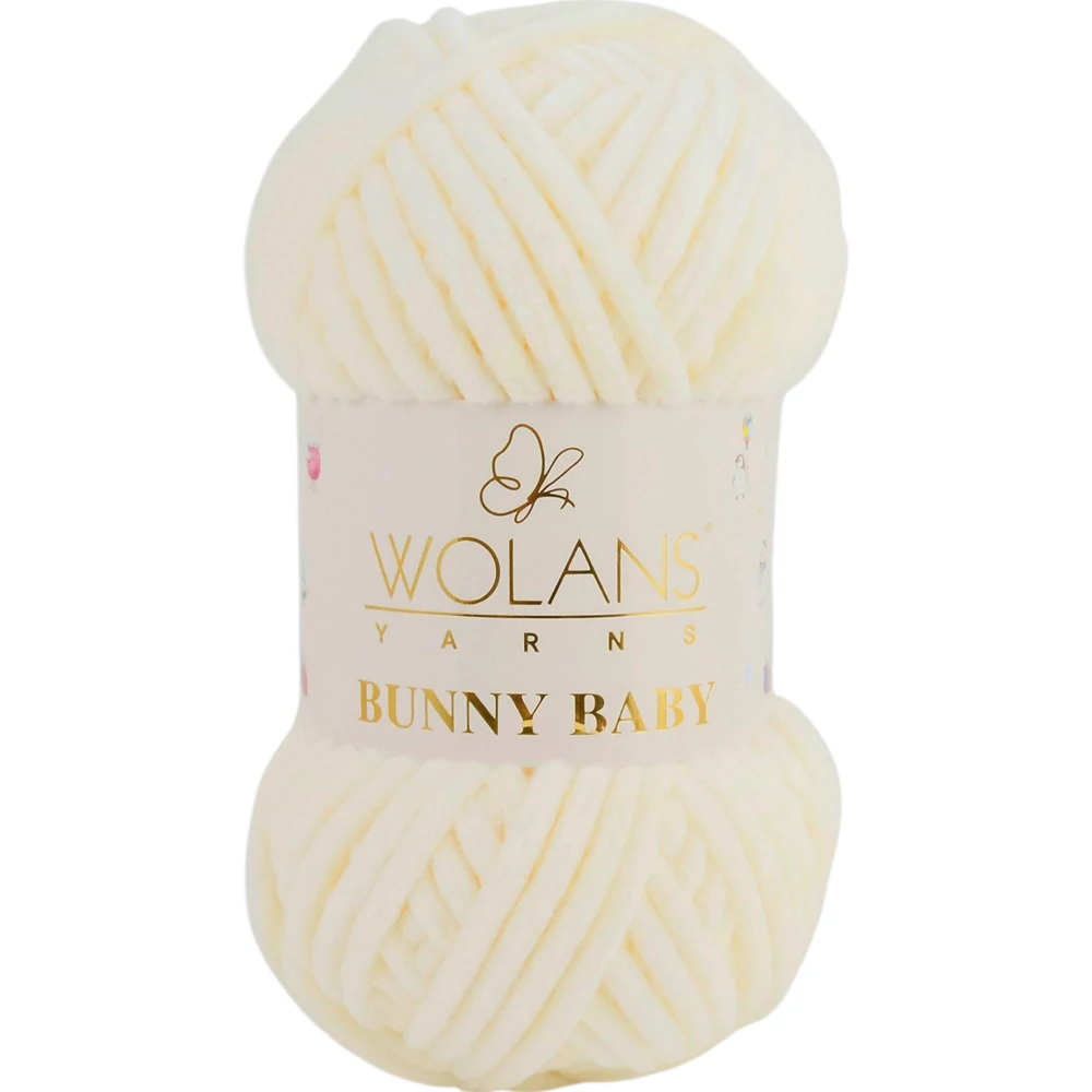 Wolans Bunny Baby zsenília, plüss fonal  Krém színű 100-02