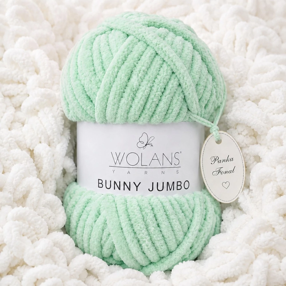 Bunny Home Jumbo plüssfonal, zsenília fonal - Menta - 200-13