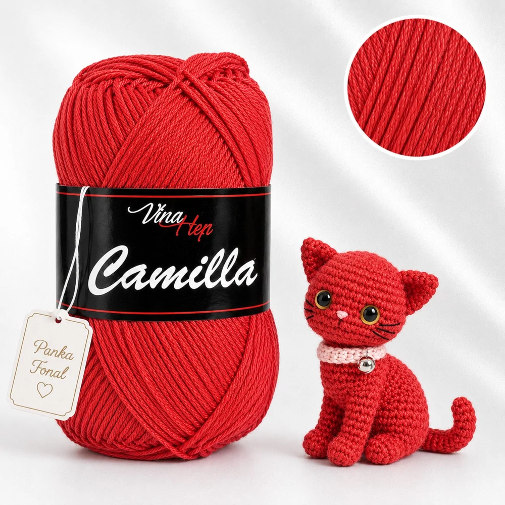 Vlna-Hep Camilla fonal - 8008 - Piros