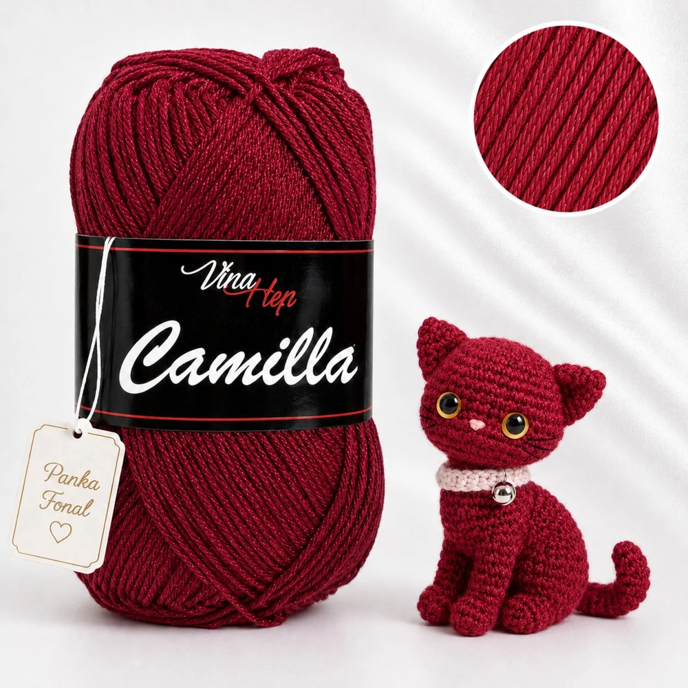Vlna-Hep Camilla fonal - 8020 - Vörösbor