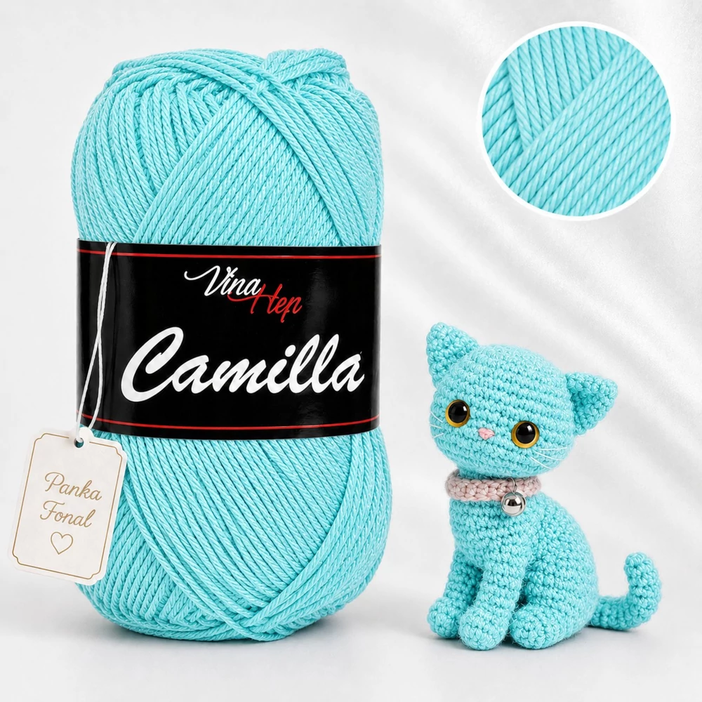Vlna-Hep Camilla fonal - 8122 - Aquamarin kék