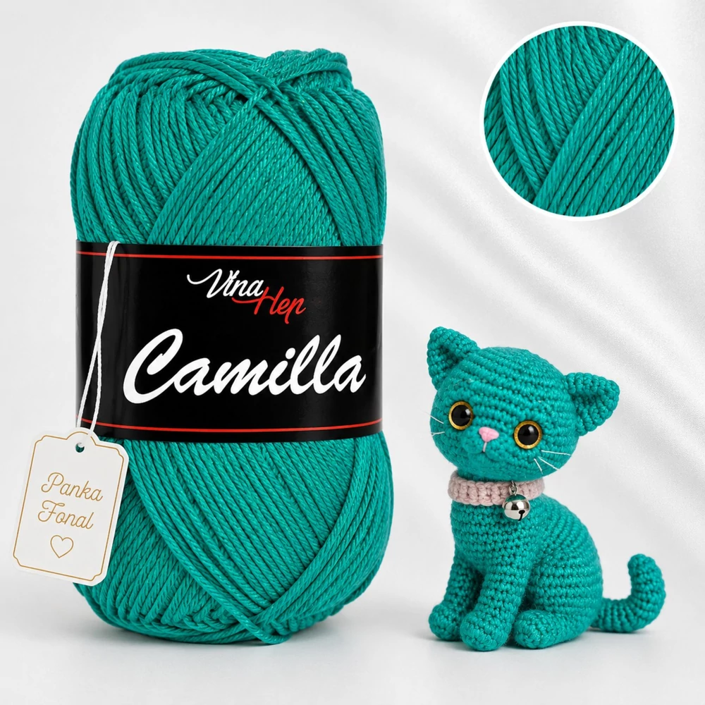 Vlna-Hep Camilla fonal - 8139 - Smaragd zöld