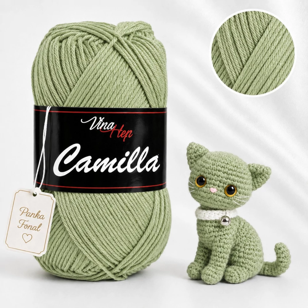 Vlna-Hep Camilla fonal - 8166 - Hárs zöld