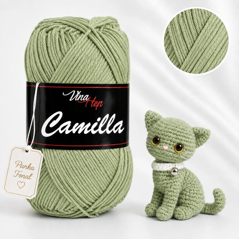 Vlna-Hep Camilla fonal - 8166 - Hárs zöld