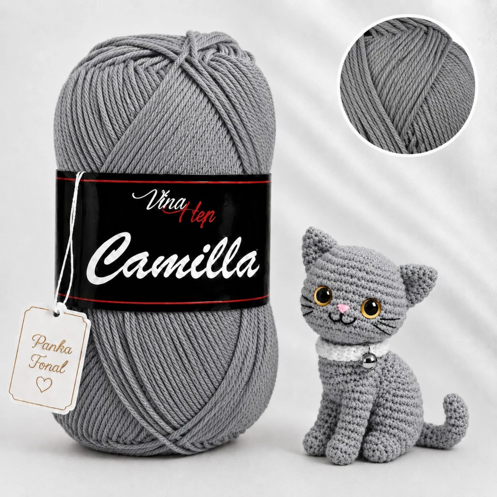 Vlna-Hep Camilla fonal - 8235 - Aszfalt szürke
