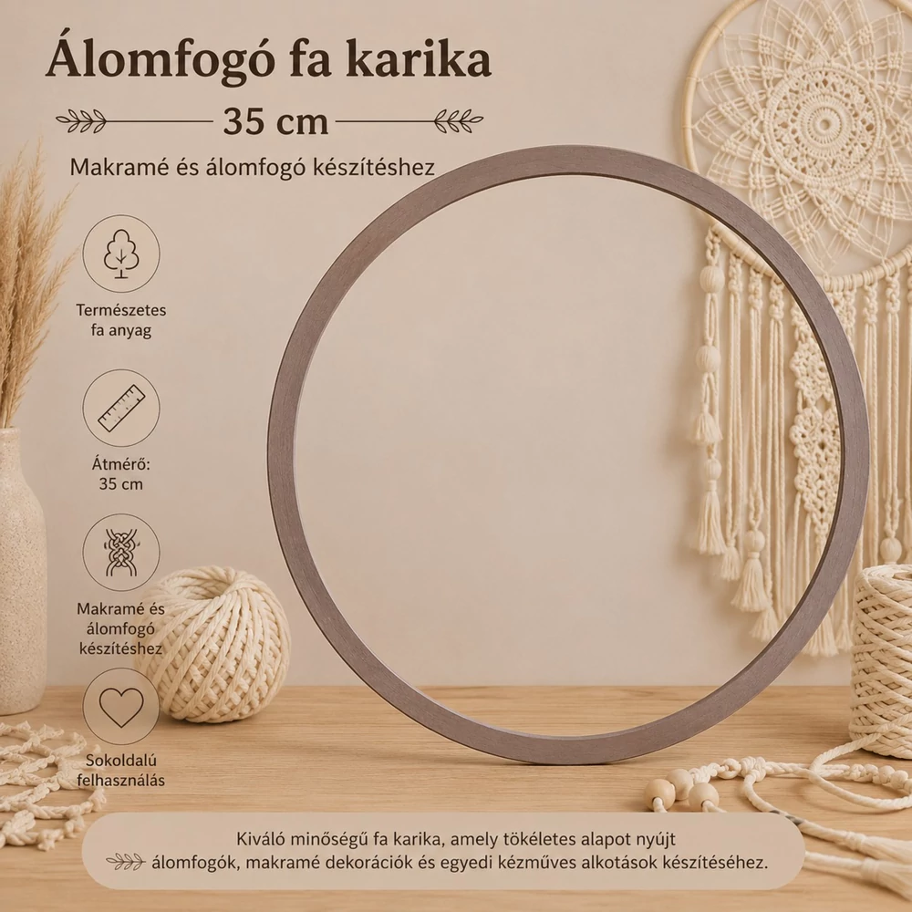 Fa karika, álomfogó 35 cm