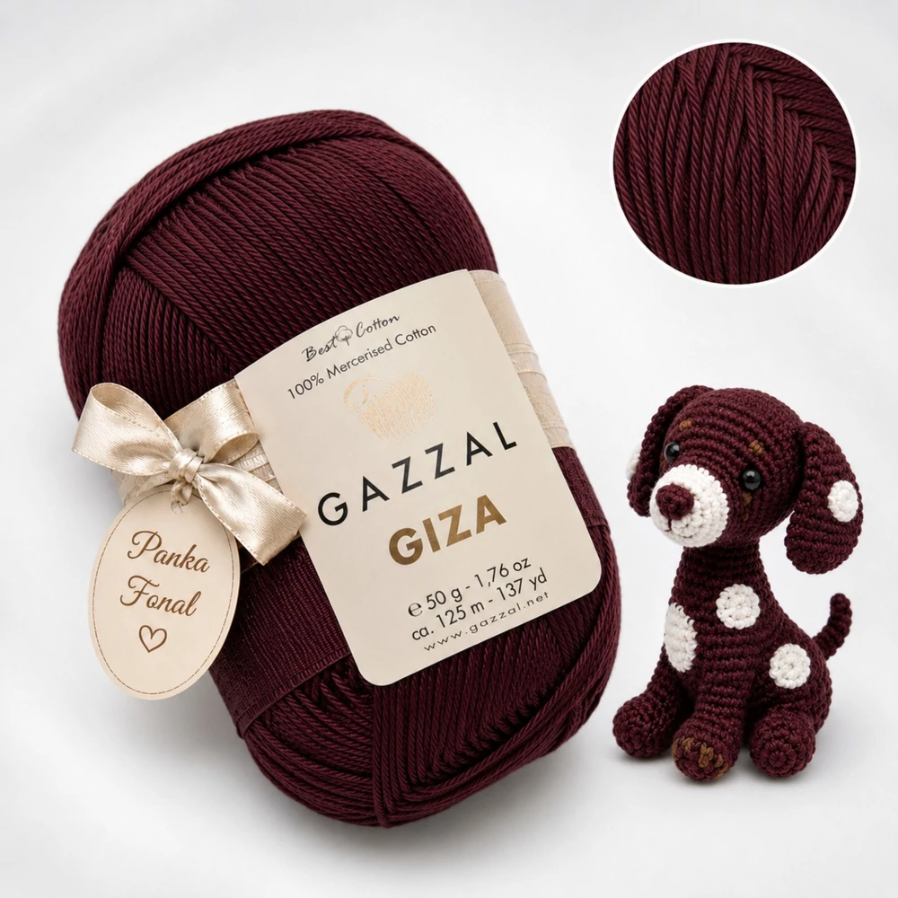Gazzal Giza Sötétbarna színű fonal