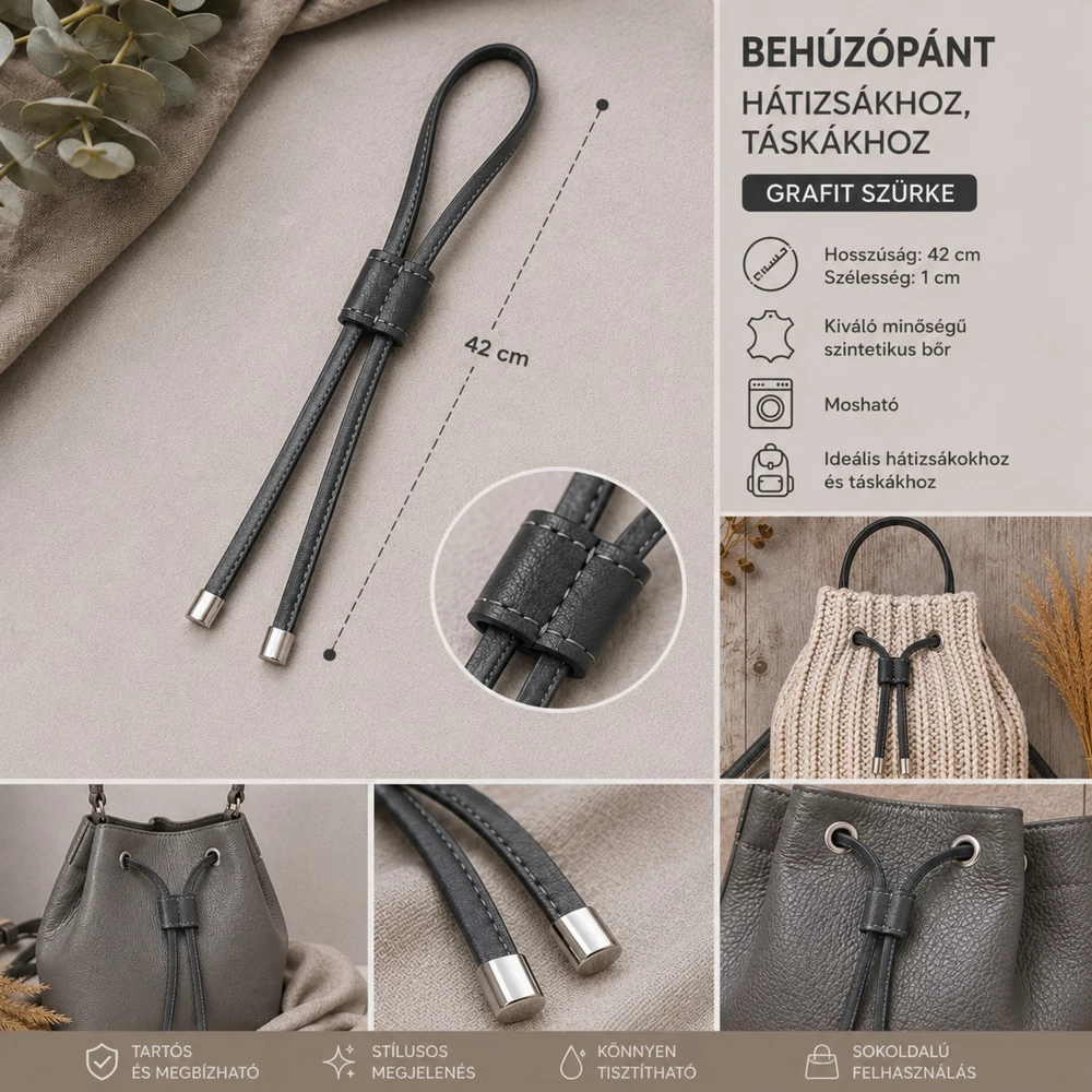 Behúzópánt hátizsákhoz - Grafit szürke -