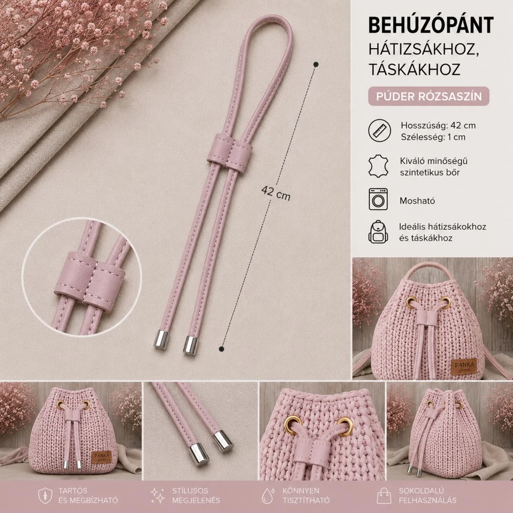 Behúzópánt hátizsákhoz - púder rózsaszín -