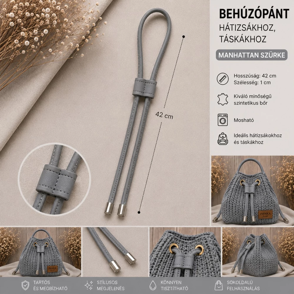 Behúzópánt hátizsákhoz - Manhattan szürke -