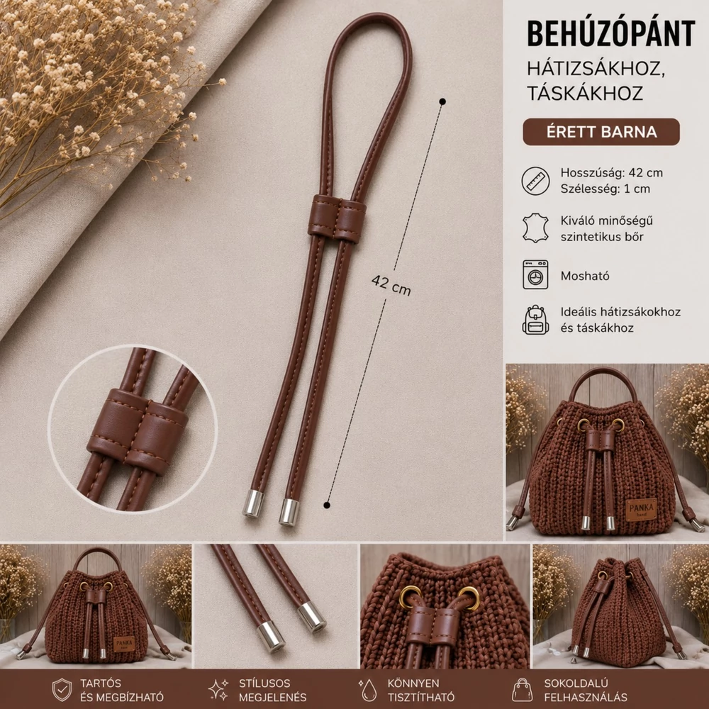 Behúzópánt hátizsákhoz - Érett barna -