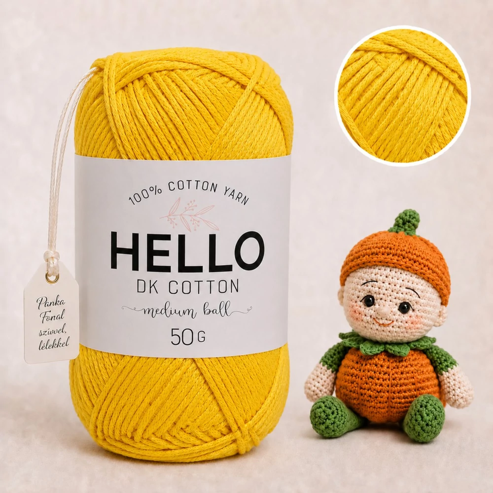 Hello DK 100 % pamut fonal - 123 - Mézes limonádé