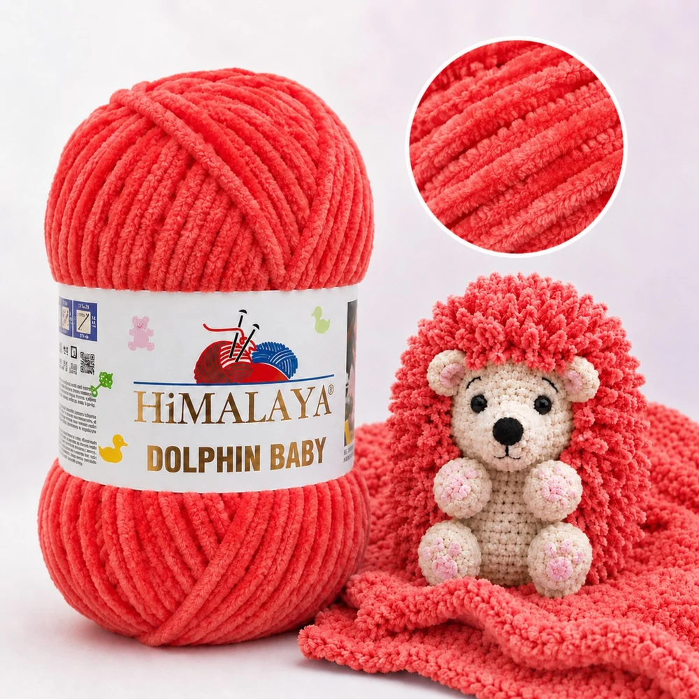 Himalaya Dolphin Baby zsenília, plüss fonal - 80312 - Korall