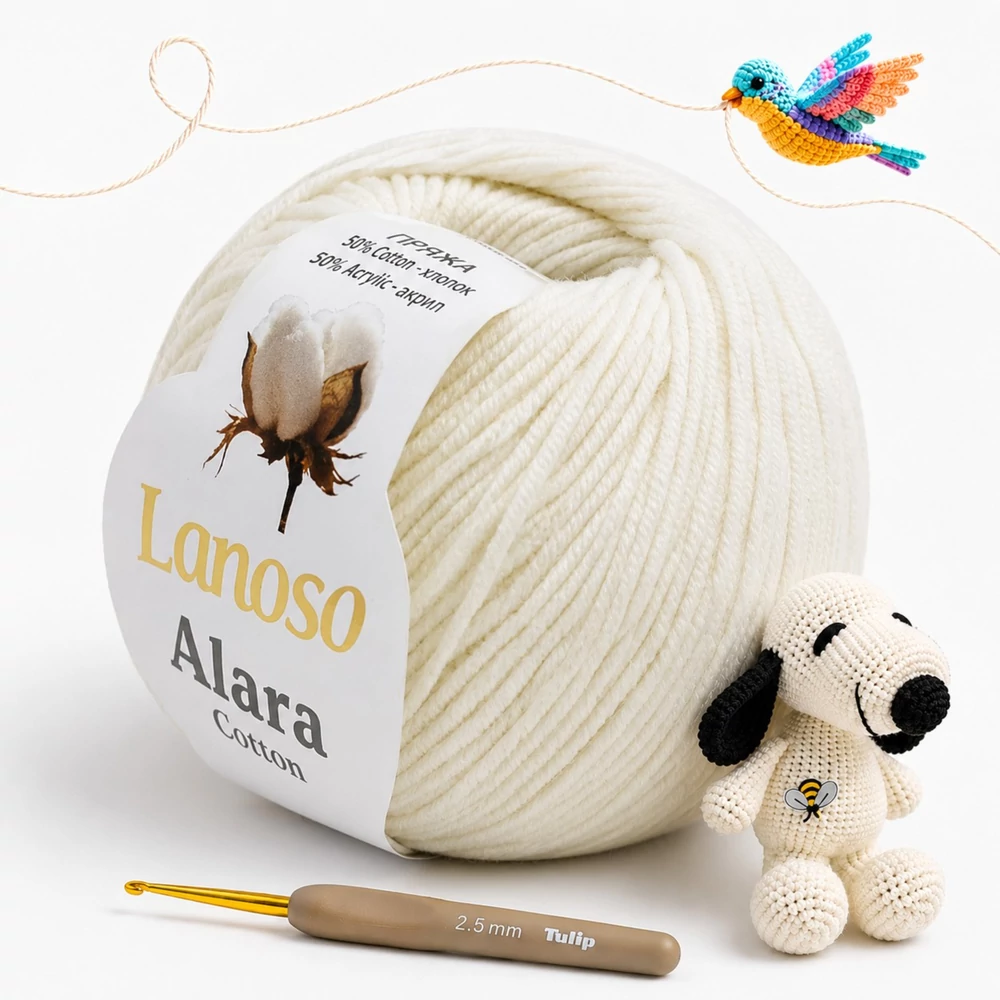 Lanoso Alara amigurumi fonal Csont szín - 902 -