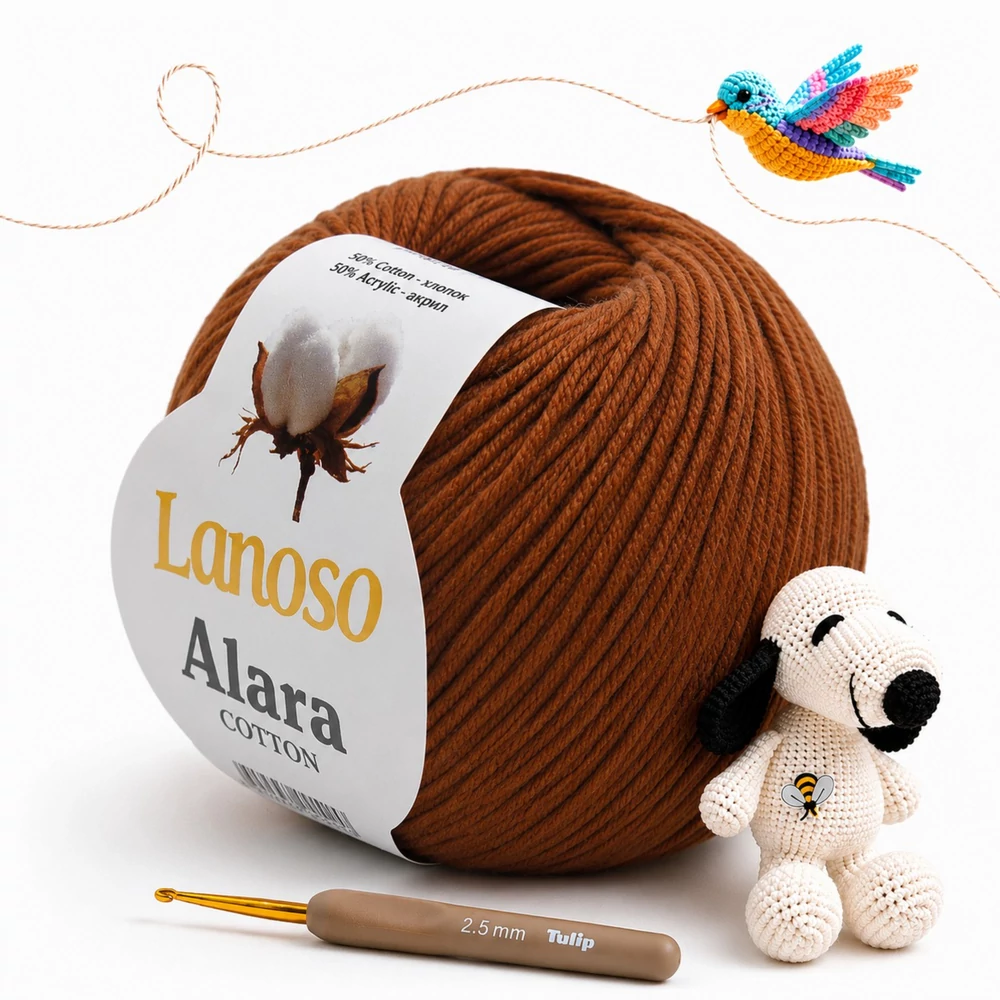 Lanoso Alara amigurumi fonal Tejeskávé - 922 -