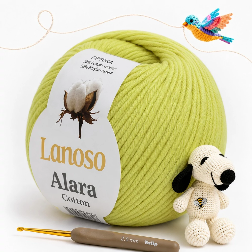 Lanoso Alara amigurumi fonal Citrom sárga - 914 -