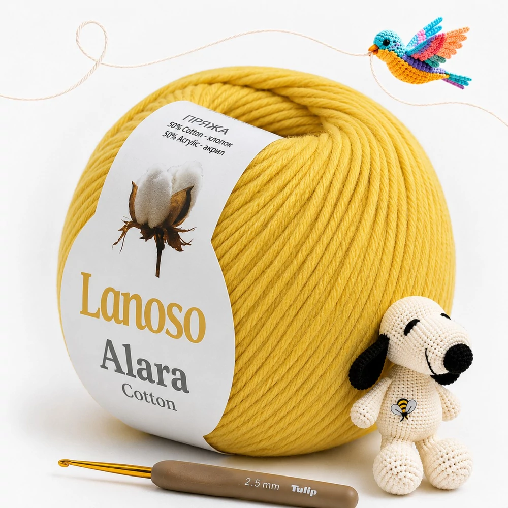 Lanoso Alara amigurumi fonal Napsárga - 979 -