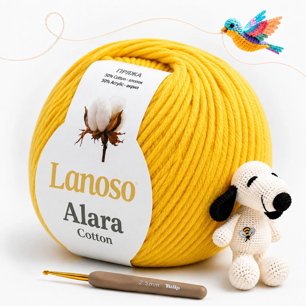 Lanoso Alara amigurumi fonal Tojássárgája - 913 -