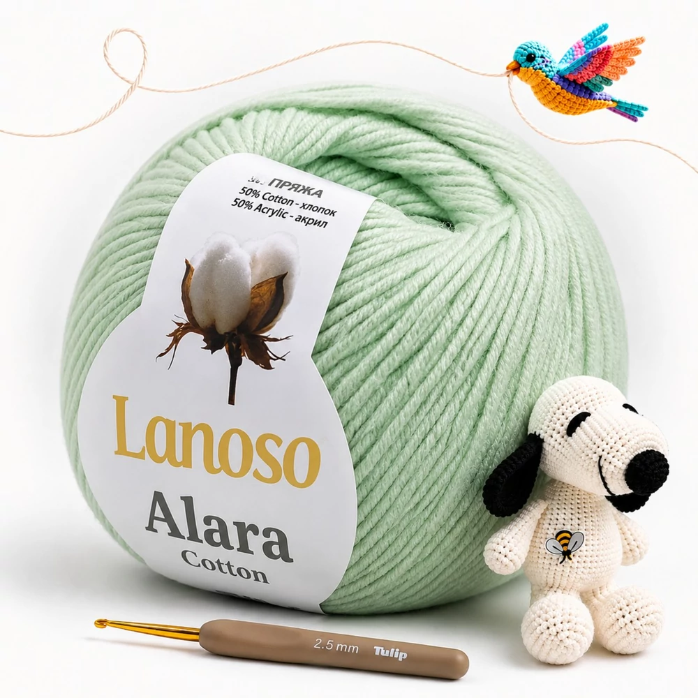 Lanoso Alara amigurumi fonal Tenger zöld - 1919 -