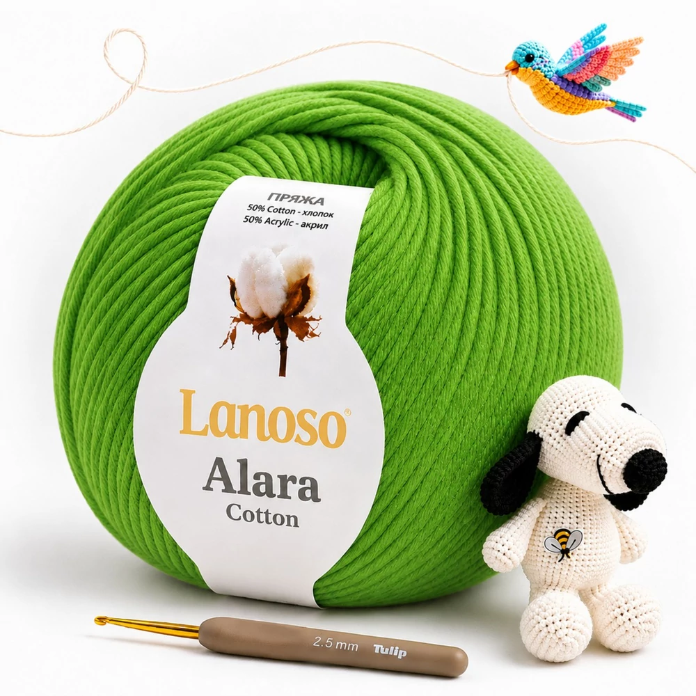 Lanoso Alara amigurumi fonal Benetton zöld - 920 -