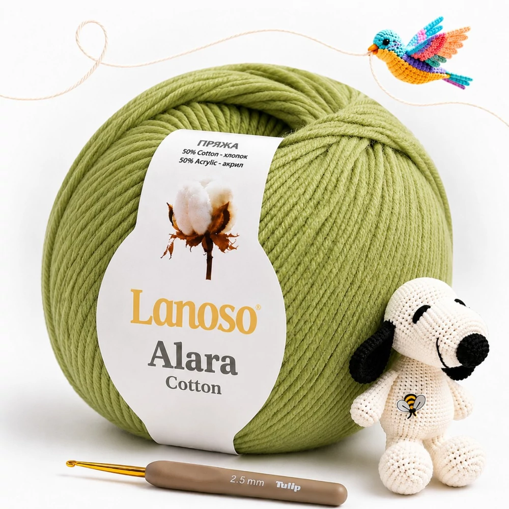 Lanoso Alara amigurumi fonal Menta - 919 -