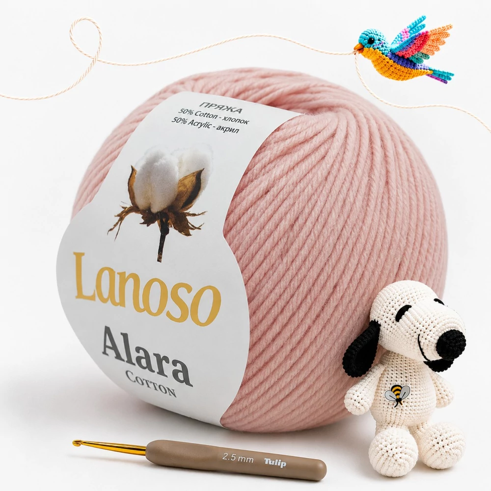 Lanoso Alara amigurumi fonal Púder rózsaszín - 939 -