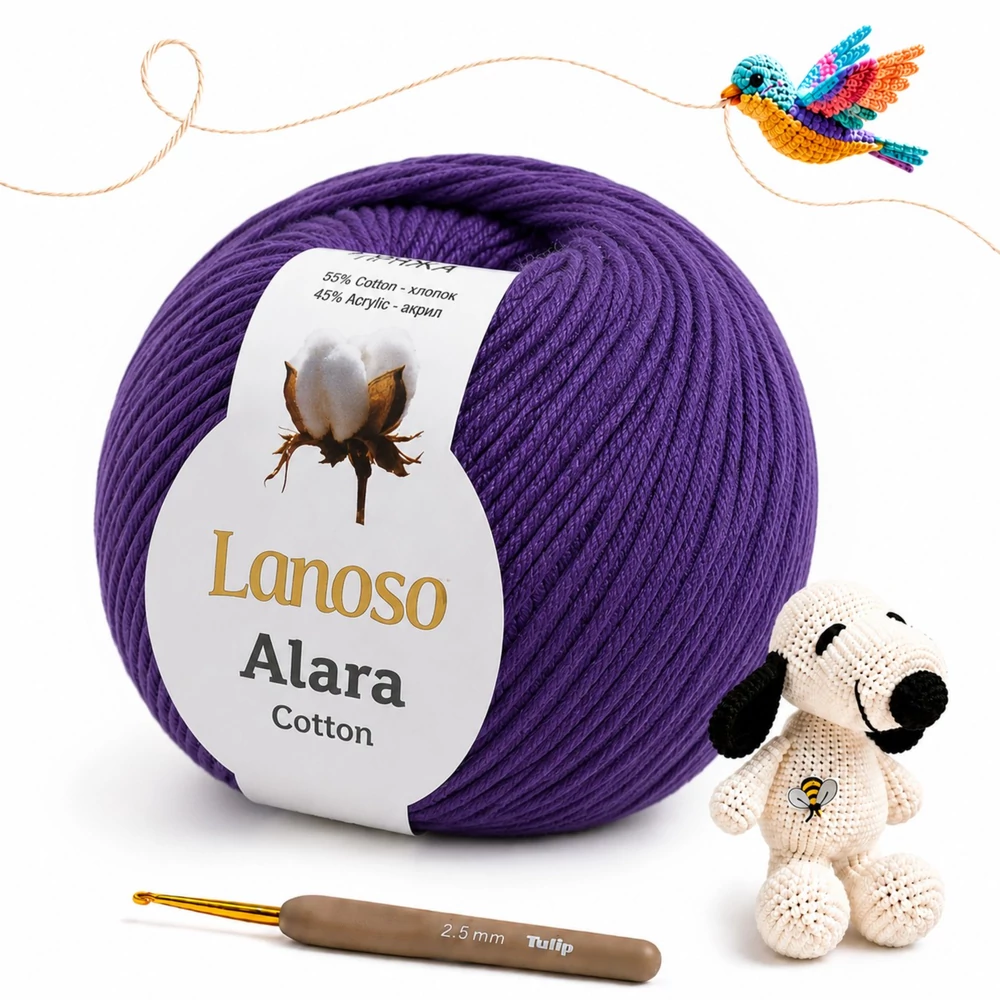 Lanoso Alara amigurumi fonal Püspöklila - 944 -
