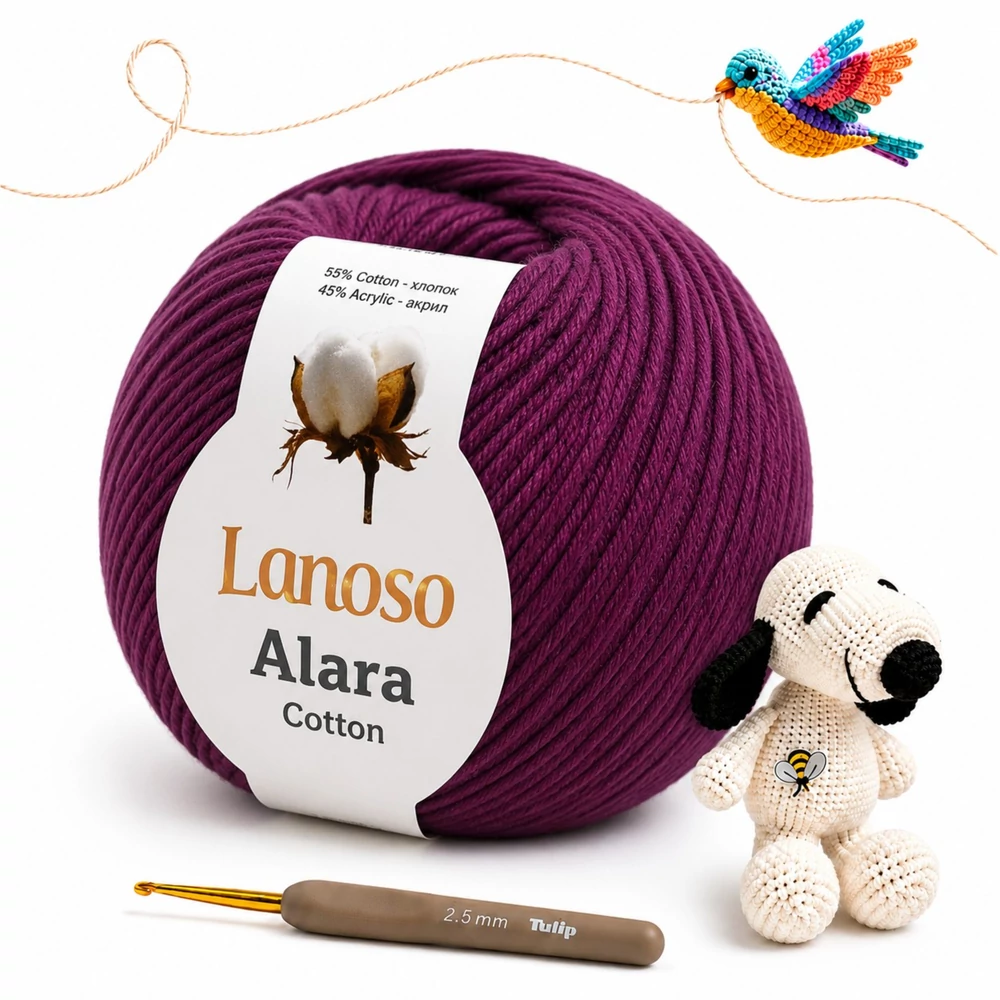 Lanoso Alara amigurumi fonal Padlizsán lila - 959 -