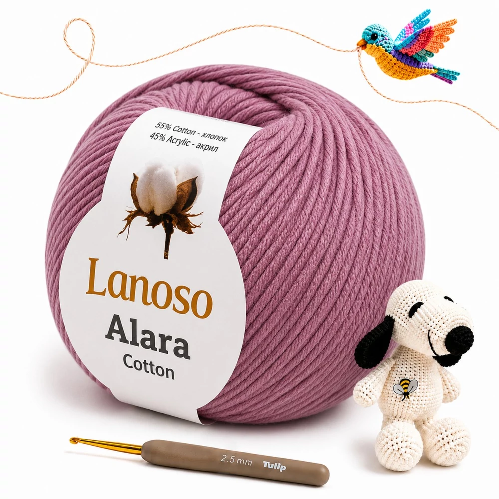 Lanoso Alara amigurumi fonal Levendula lila - 978 -
