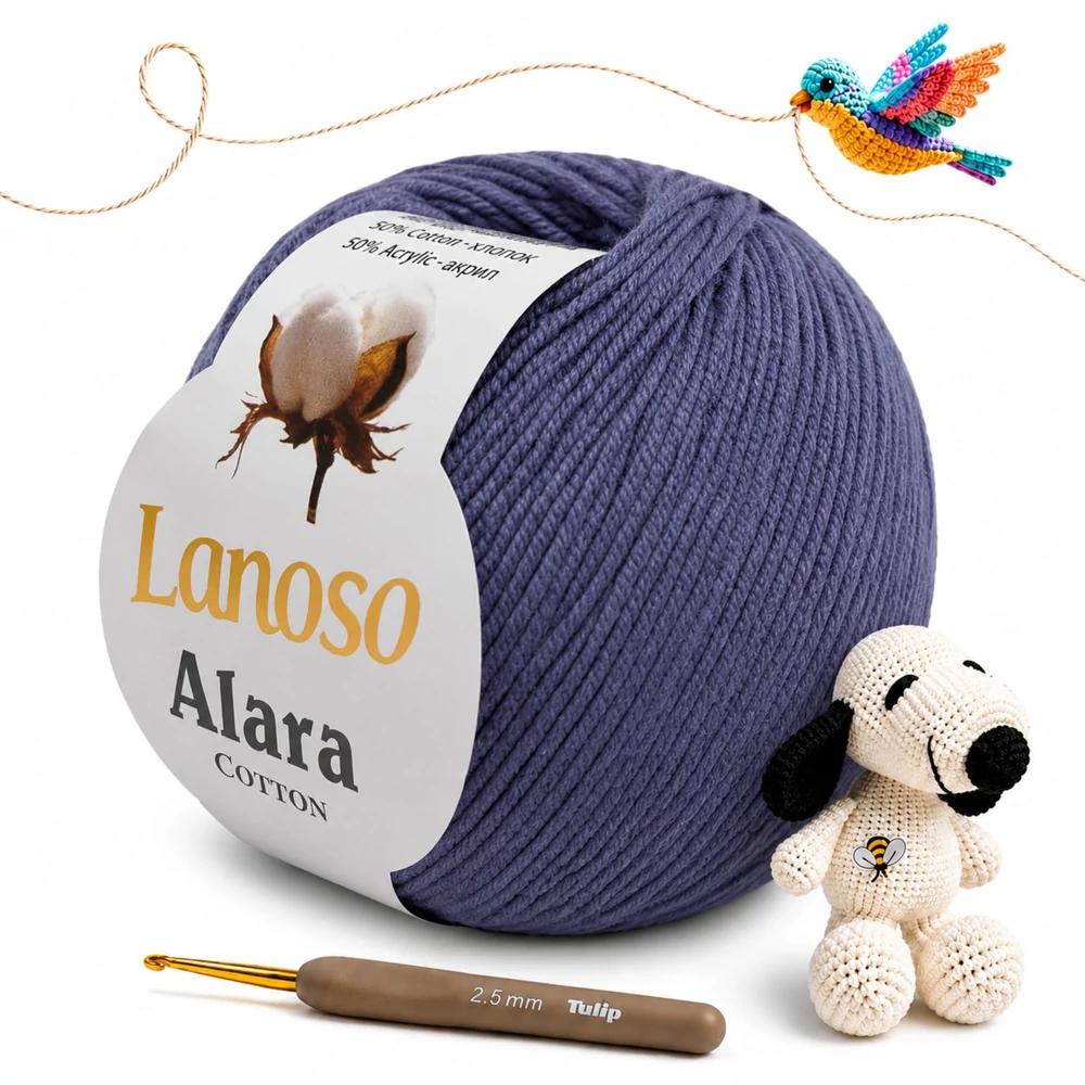 Lanoso Alara amigurumi fonal Farmer kék - 993 -