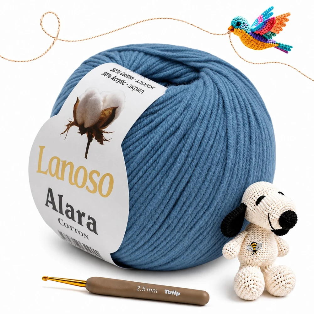 Lanoso Alara amigurumi fonal Acélkék - 961 -