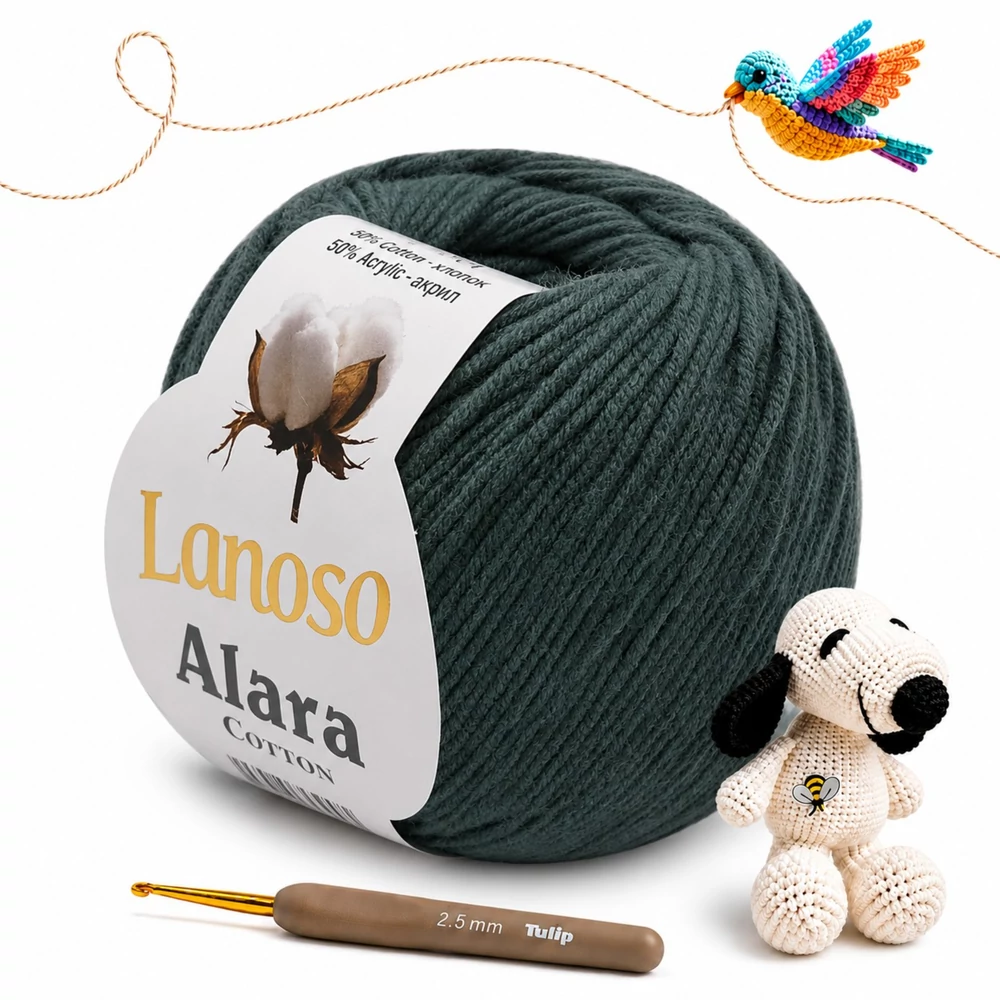 Lanoso Alara amigurumi fonal -Sötétszürke - 953 -